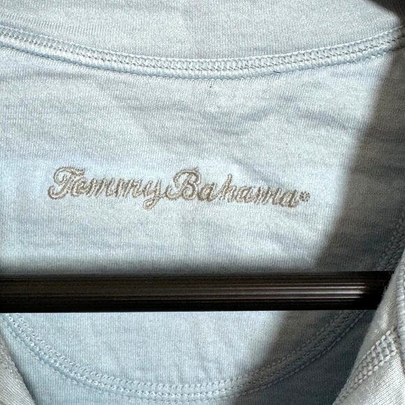 Tommy Bahama Mens Striped Half-Zip Pullover Sweatshirt - Gray & Light Blue *Medi - Picture 4 of 4